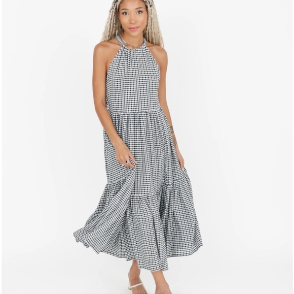 Smash + Tess Valentina Maxi Dress in black and white gingham - Picture 4 of 5